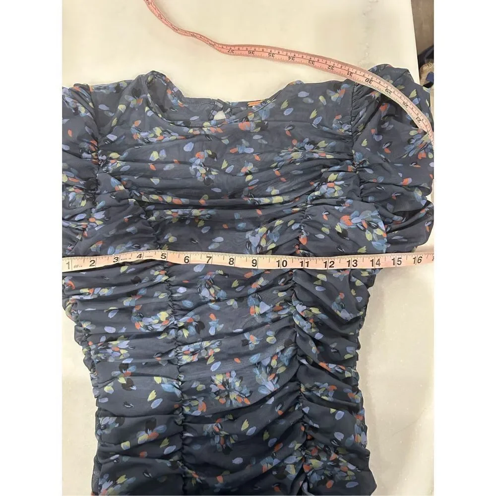 Free People Briella Midi blue size size xs